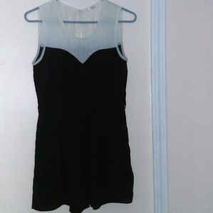 White and black romper. Size Small.
